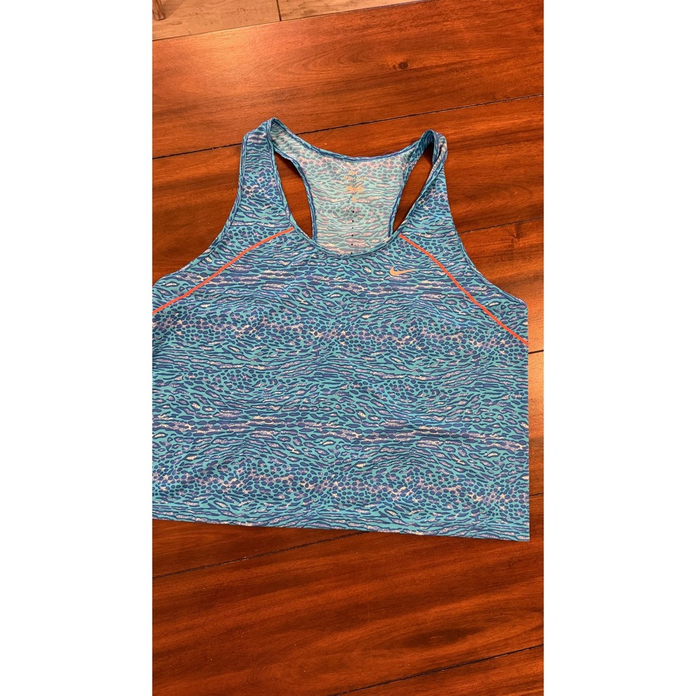 Nike Dri-FIT‎ Tank Top Racerback Animal Print Athletic Sleeveless Large